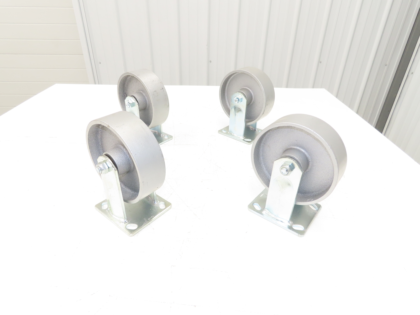 Cast Iron Rigid Caster Wheel 6" Lot of 4