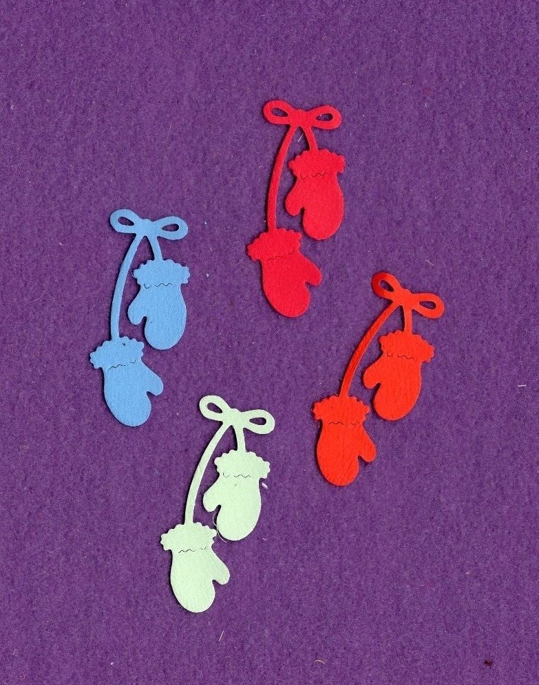 MITTENS siz die cuts Scrapbook cards