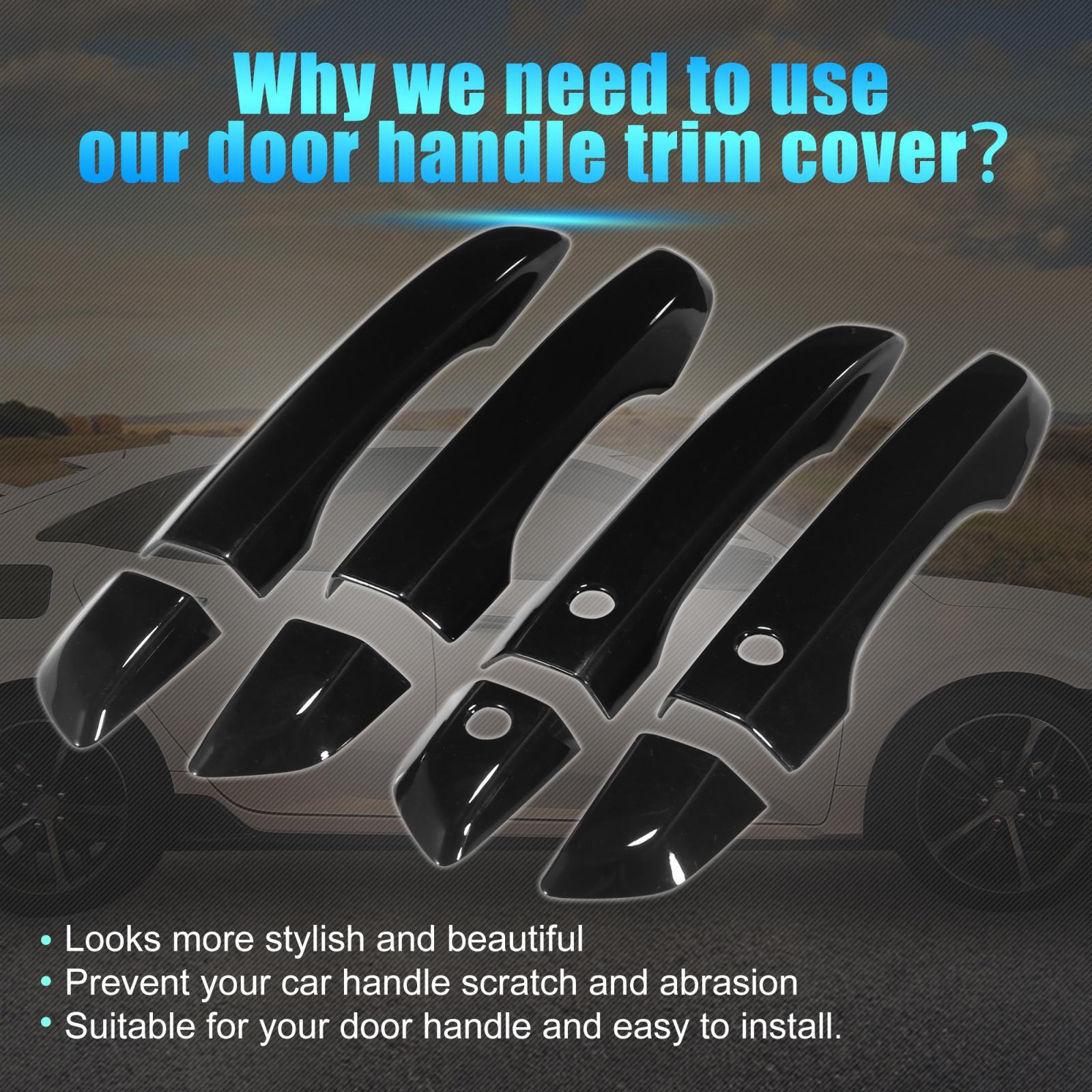 8pcs Glossy Black Door Handle Cover for Honda Civic 10th Gen w/ Smart Keyhole