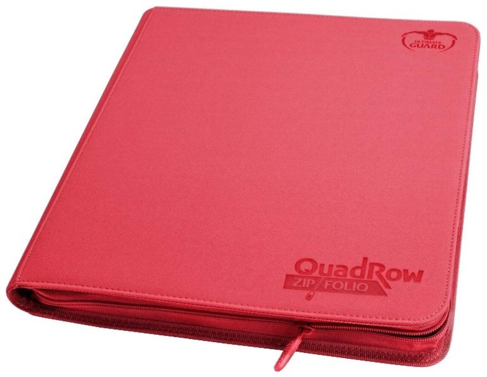 Binder - 12-Pocket QuadRow ZipFolio XenoSkin - Red