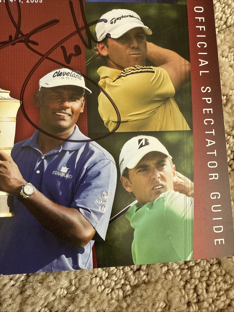 Adam Scott Autographed Spectator Guide Masters Winner
