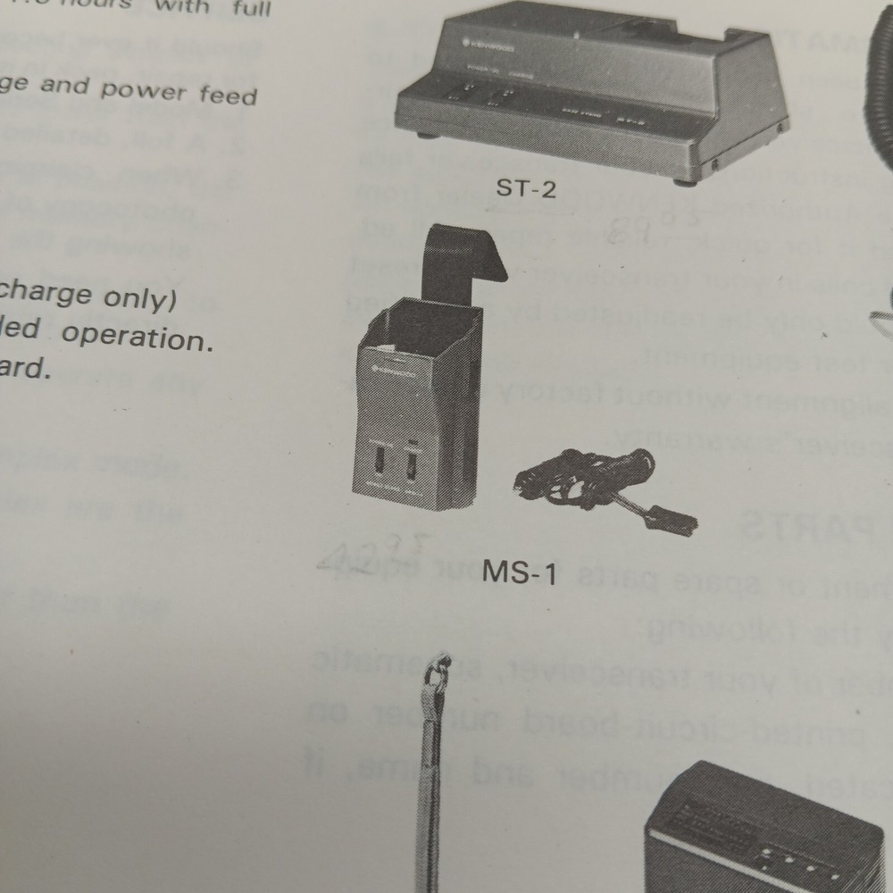 Kenwood TR-2500 Hand-Held Transceiver Instruction Manual