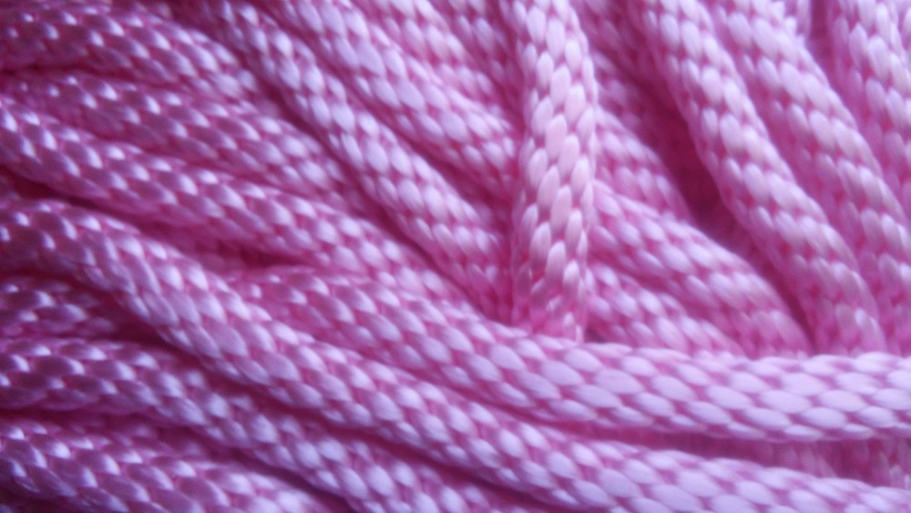 1/2" x 145 ft. Solid Braid MFP Rope Hank. Light Pink. Made in USA