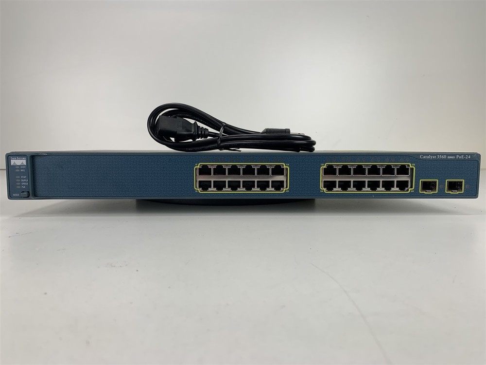 Cisco Catalyst (WS-C3560-24PS-E) PoE 24-Port Rack-Mountable Ethernet Switch