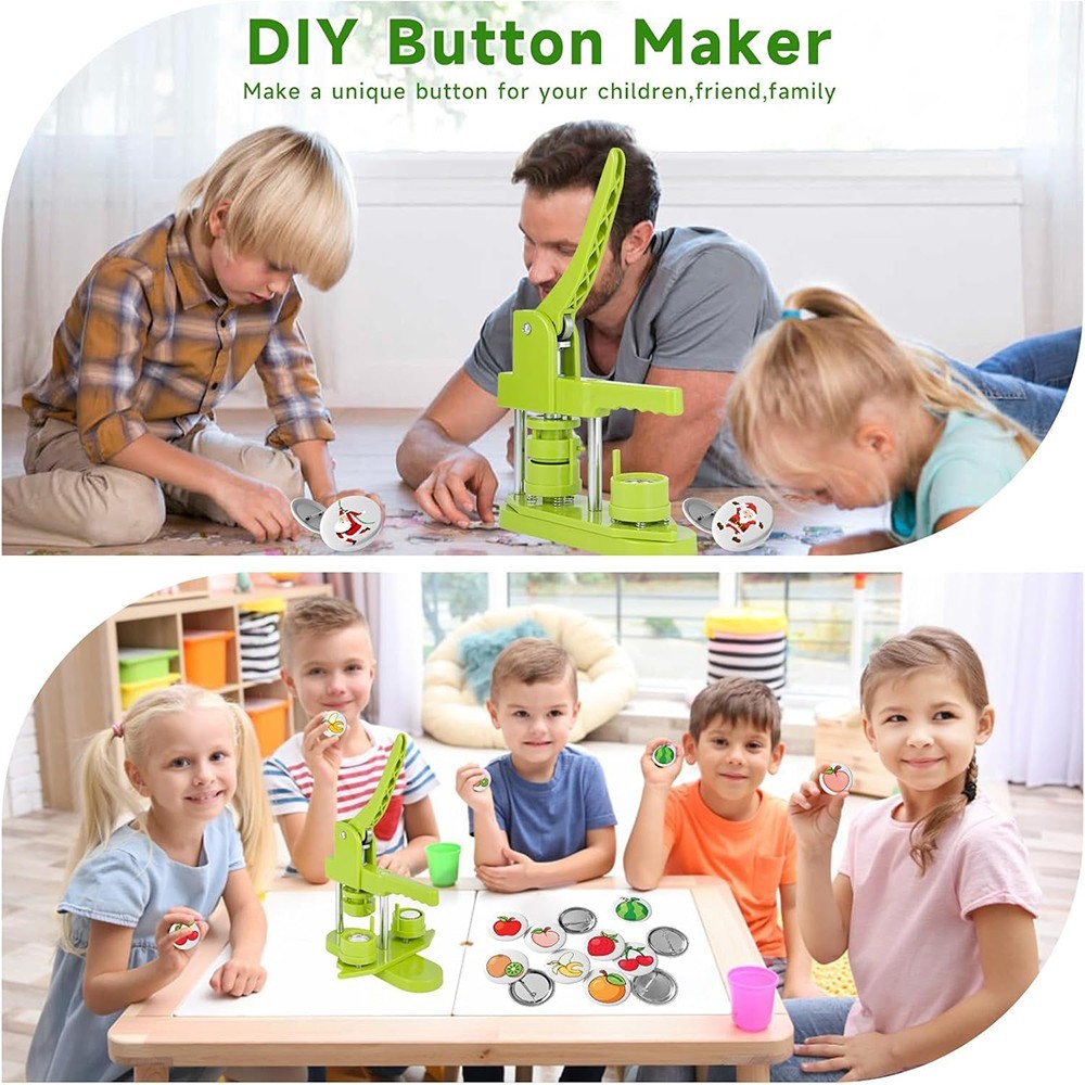 32mm/1.25" Button Maker Kit Button Maker Pin Badge Press Magnet Machine Cutter