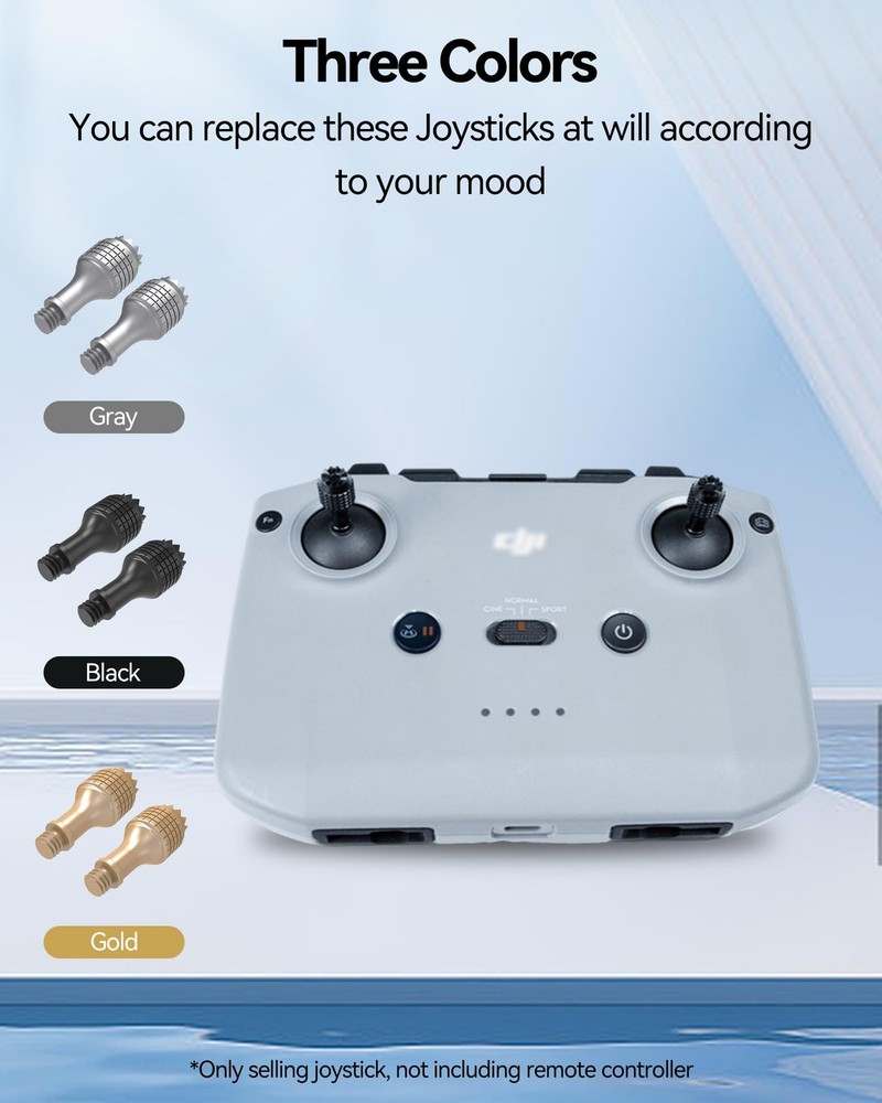 LKTOP 3 Pairs Remote Controller Joystick for DJI M, ['gray', 'gold', 'black']
