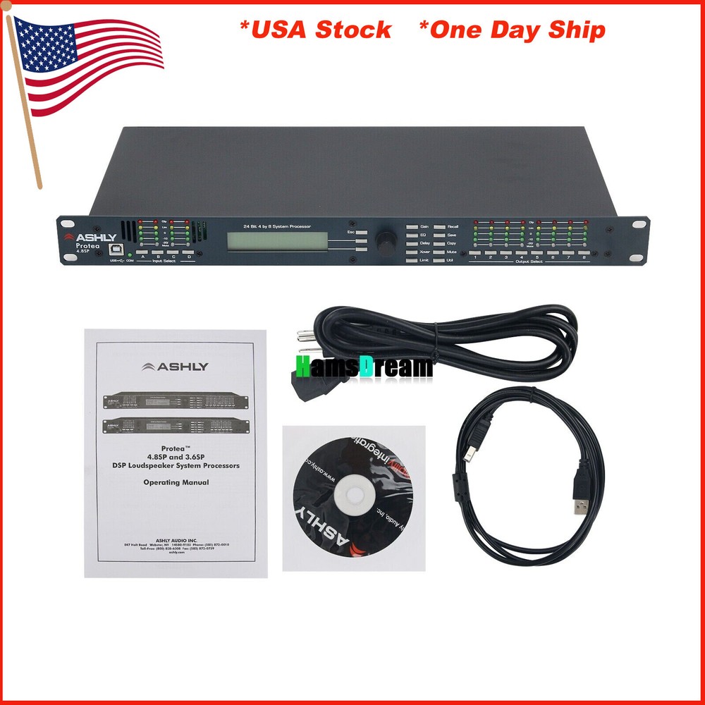 4.8SP 110V Digital DSP Audio Processor Original Software 4 Input 8 Output #USA