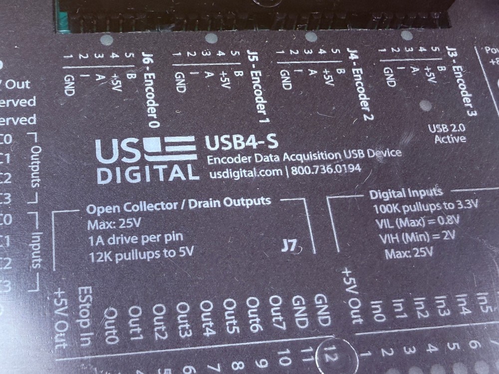 US Digital USB4-S Encoder Data Acquisition Device with Power & USB Cable