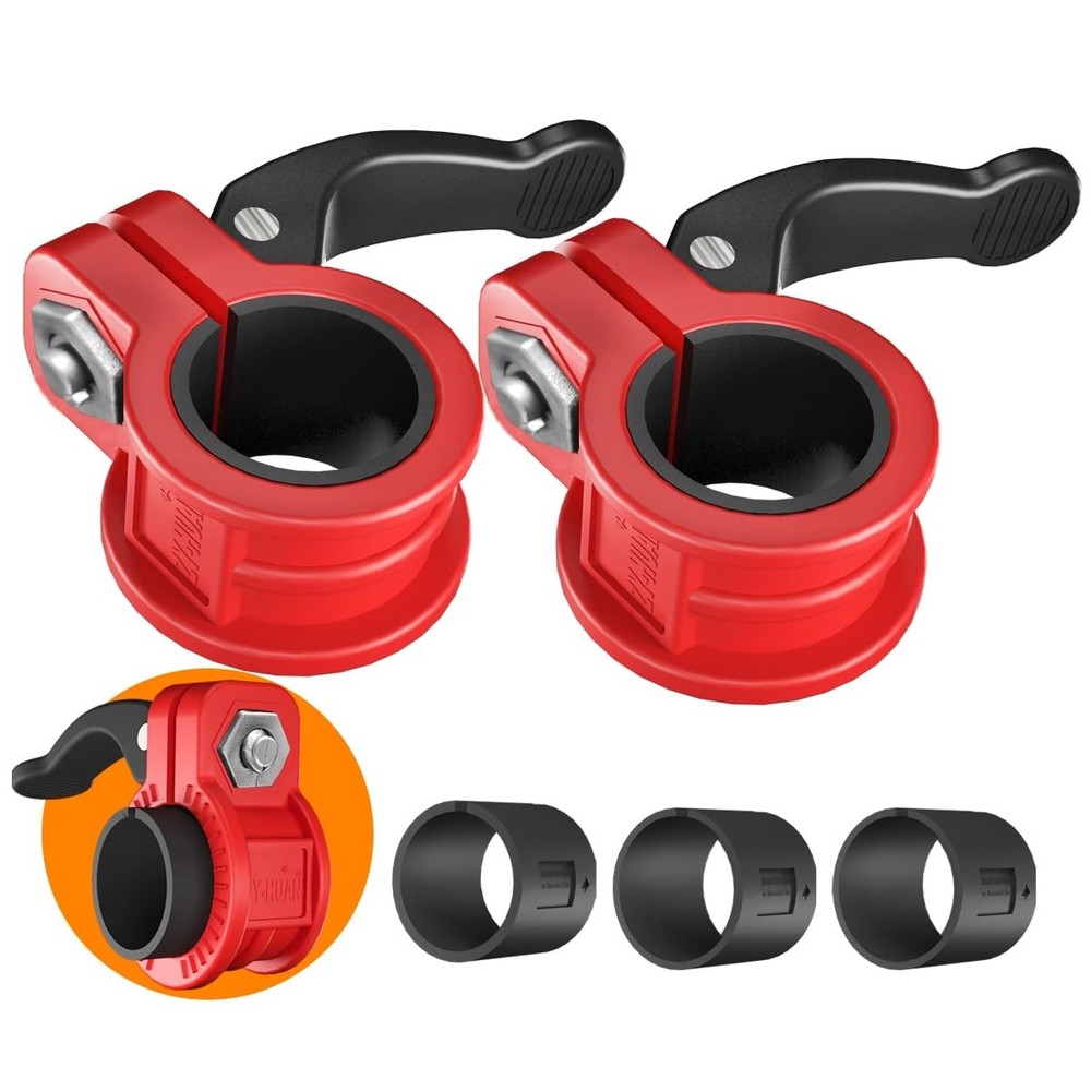 Adjustable Barbell Clips 1 Inch | Quick Release Weight Locking Collars Pair