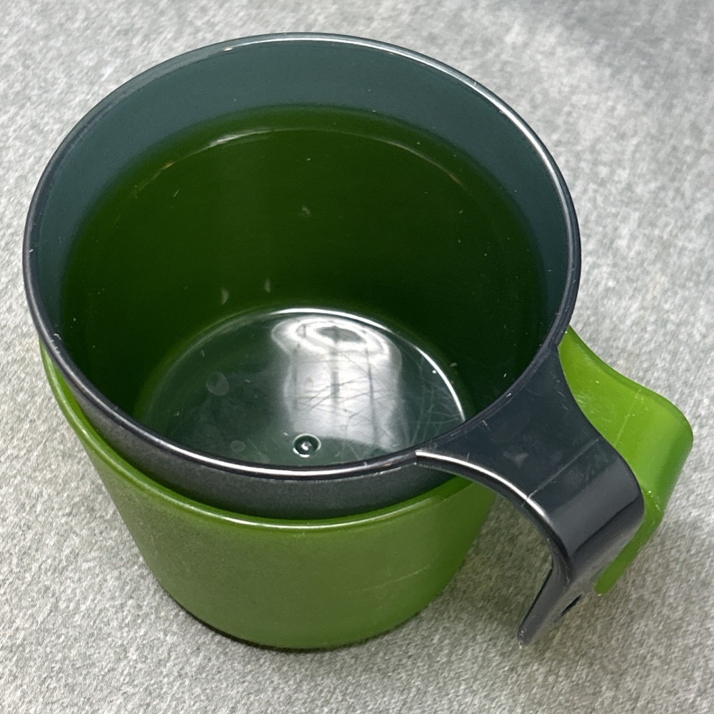 REI Co-op Campware Cup Green & Navy Blue Backpacking Stackable Cups Easy Travel