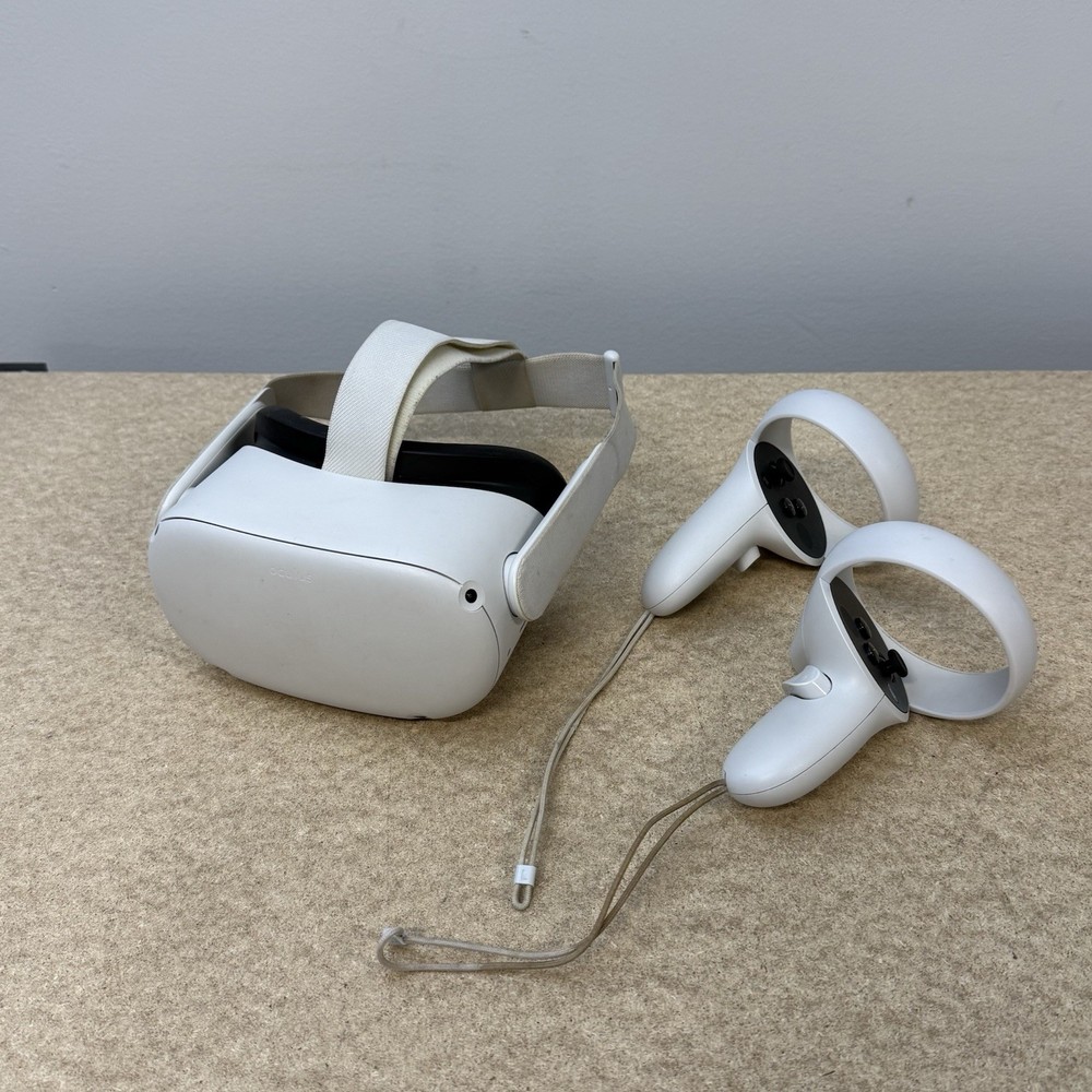 Oculus Quest 2 VR Headset 128GB w/ Controllers / Regular Strap - Tested Works