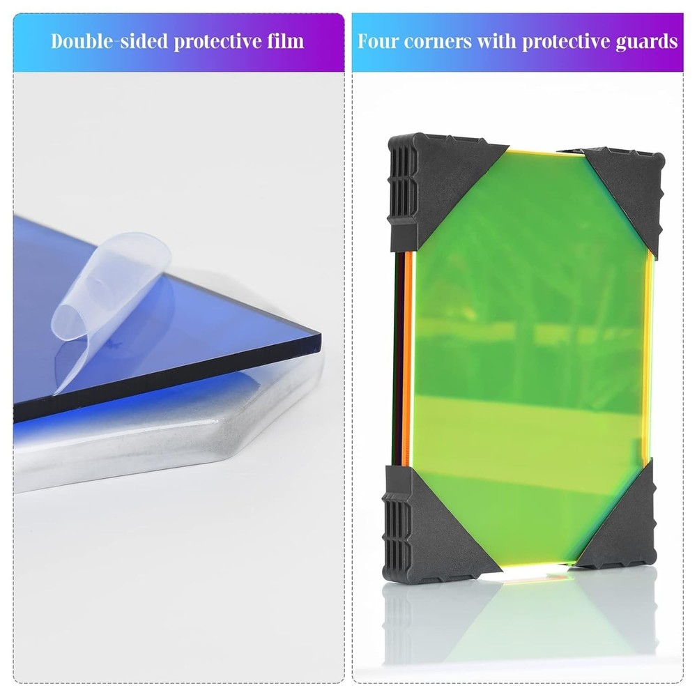 6 Pack Colored Acrylic Sheets, Translucent Plexiglass 5x7", Six Colors