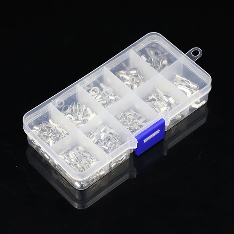 320 Pcs Non-Insulated Ring Fork U-Type O-Type Terminals Battery Cable Terminals