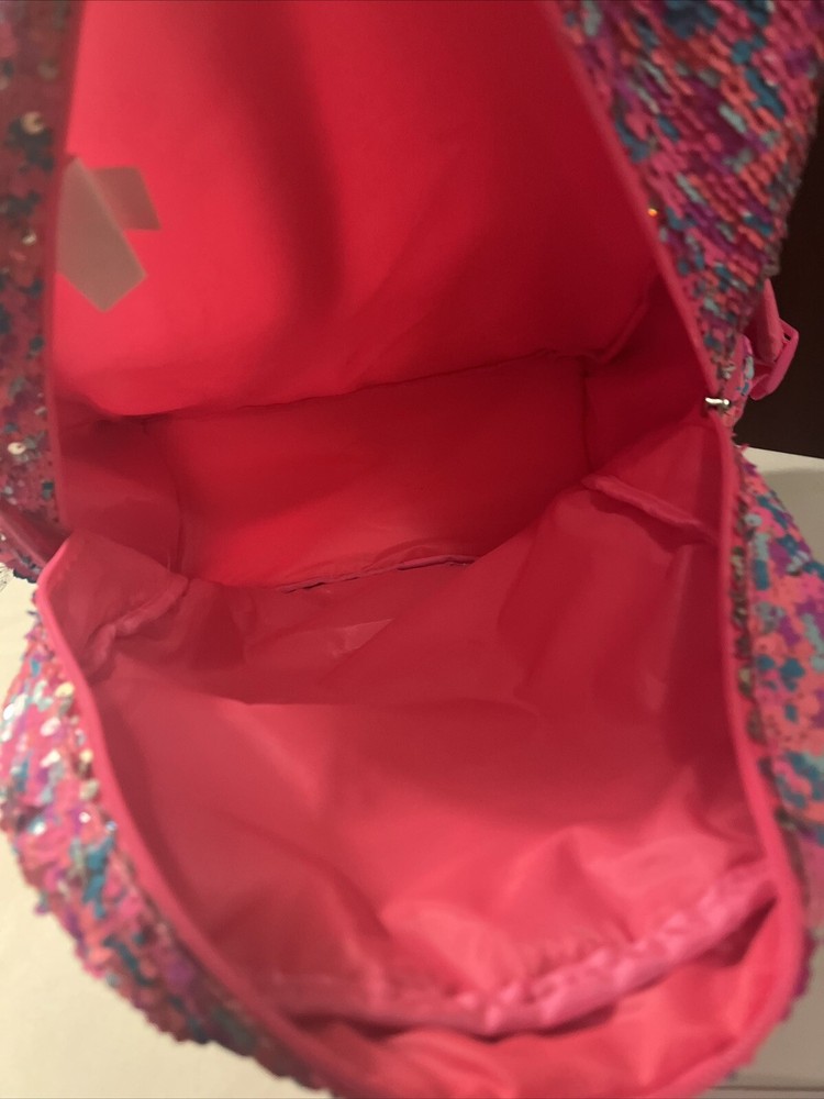 Justice Girls School Backpack Sequin "V” Initial Rucksack