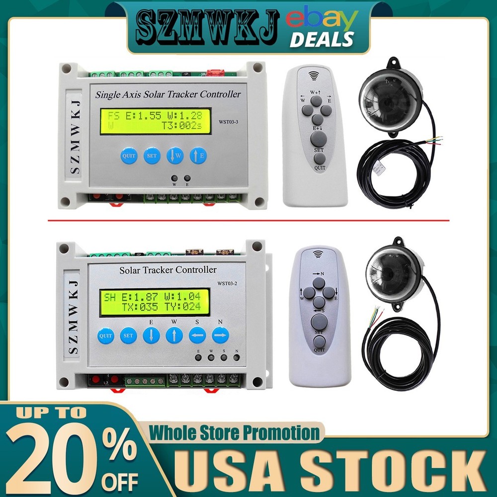 LCD Single/Dual Axis Solar Tracker Controller DIY Solar Panel Tracking System AT