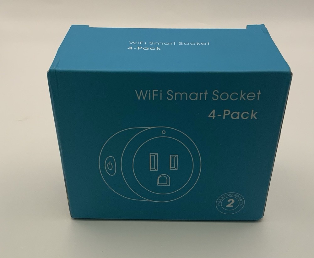 NEW Wi-Fi Smart Socket 4-Pack White Compatible With Amazon Alexia -Google Assist