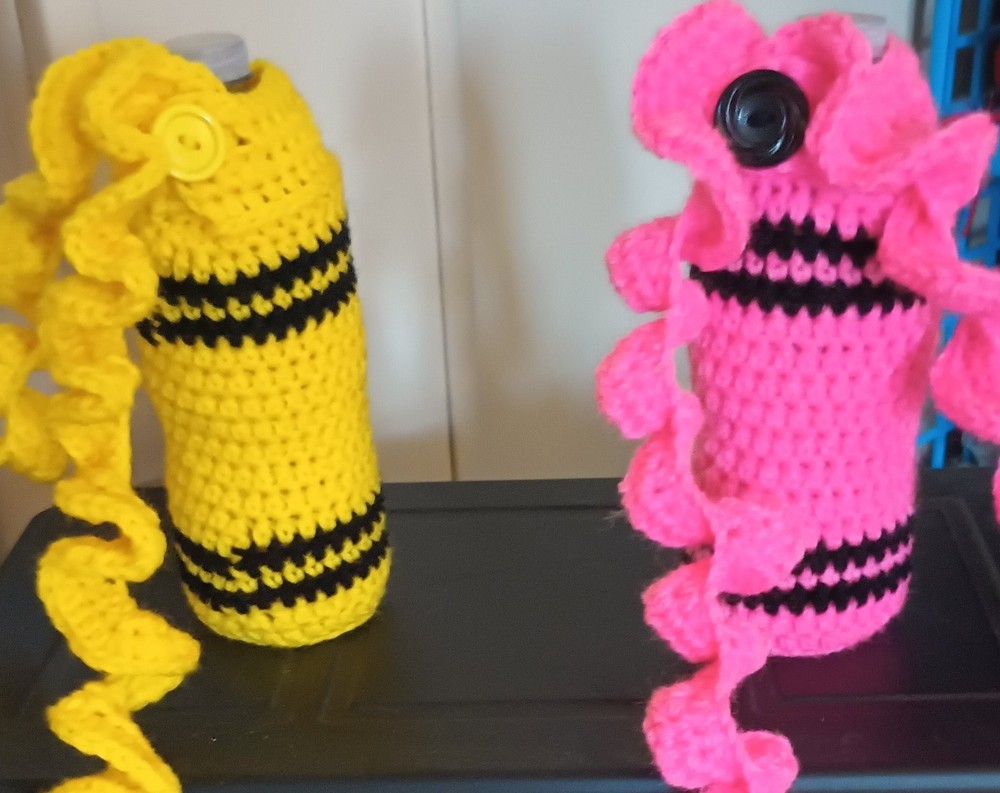 Multi Colored Crayon Water Bottle Carrier