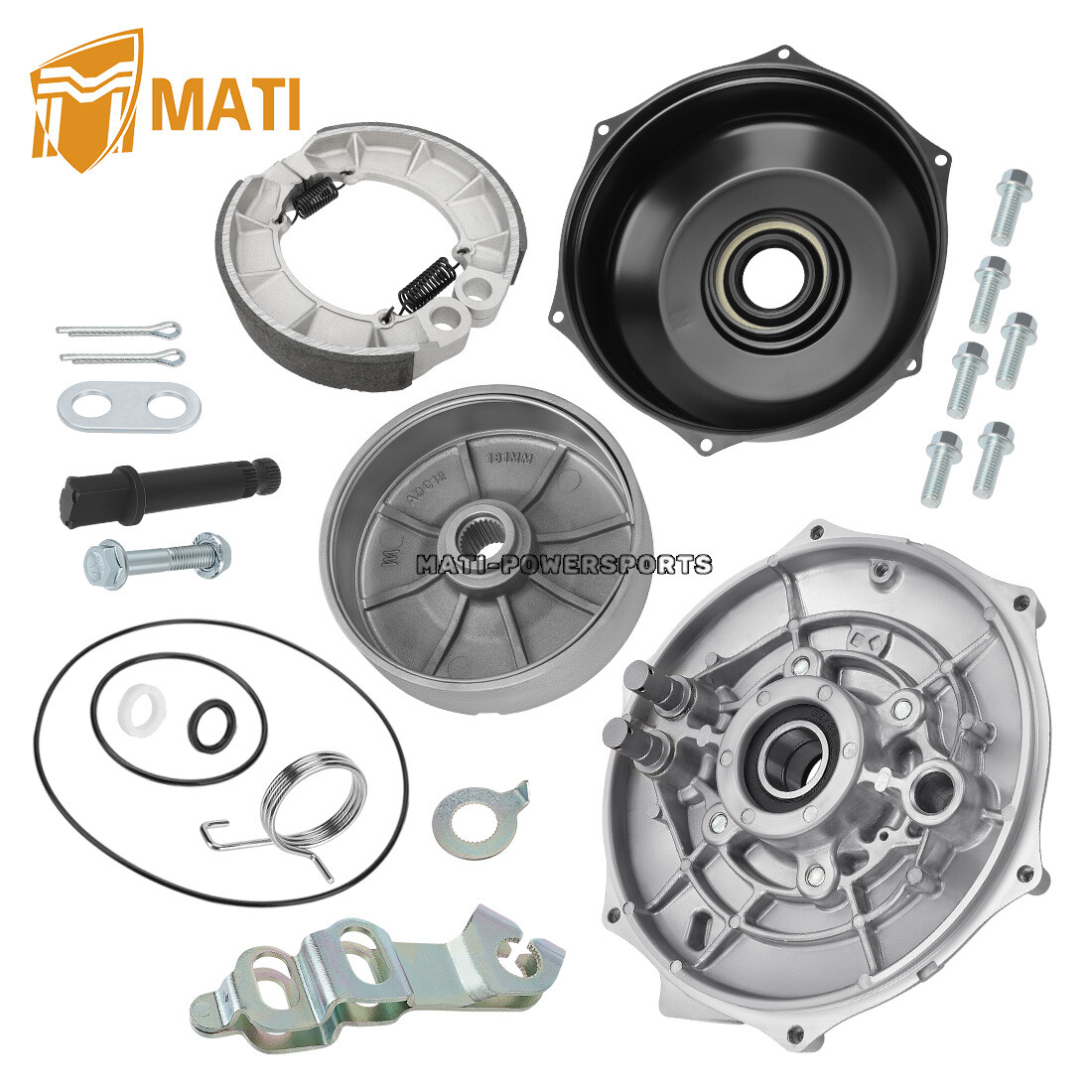 Rear Brake Drum Hub Plate Cover Arm Rocker Kit for Honda Foreman 500 Rubicon 500