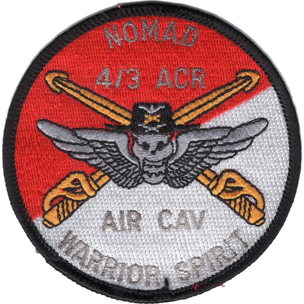 4/3 ARMY ACR NOMAD AIR CAV CAVALRY EMBROIDERED PATCH