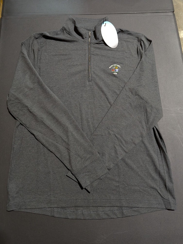 NWT MEN'S GREG NORMAN PULLOVER, SIZE: M, COLOR: BLACK HEATHER (M5)