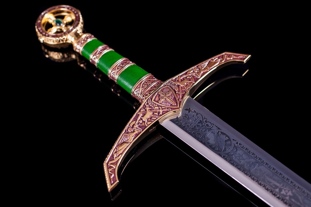 Sword Robin Hood Gold - Deep Engraving