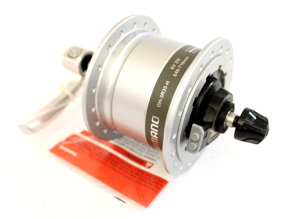 Shimano DH-3R35-H Dynamo Front Hub 6V x 3W x 36H Silver W/ QR