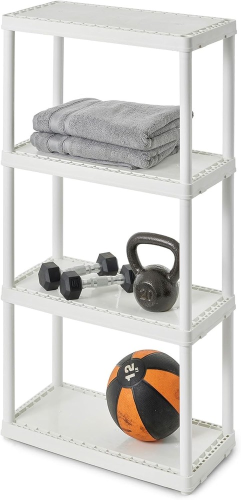 2 Pack Gracious 4 Shelf Fixed Height Solid Light Duty Storage Unit 12x24x48