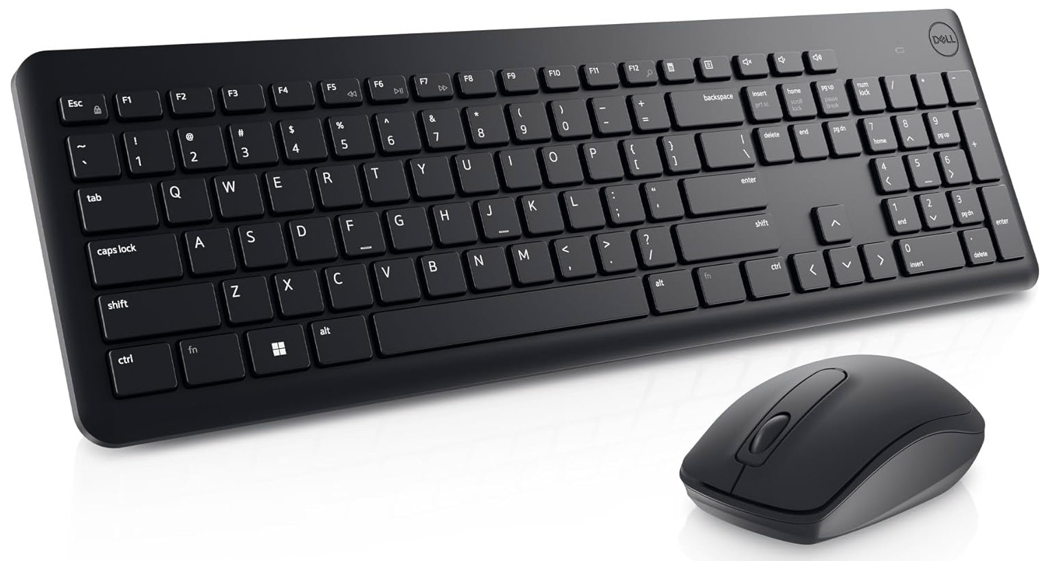 Dell Keyboard and Mouse - KM3322W - US English - 2.40 GHz Keyboard - Black