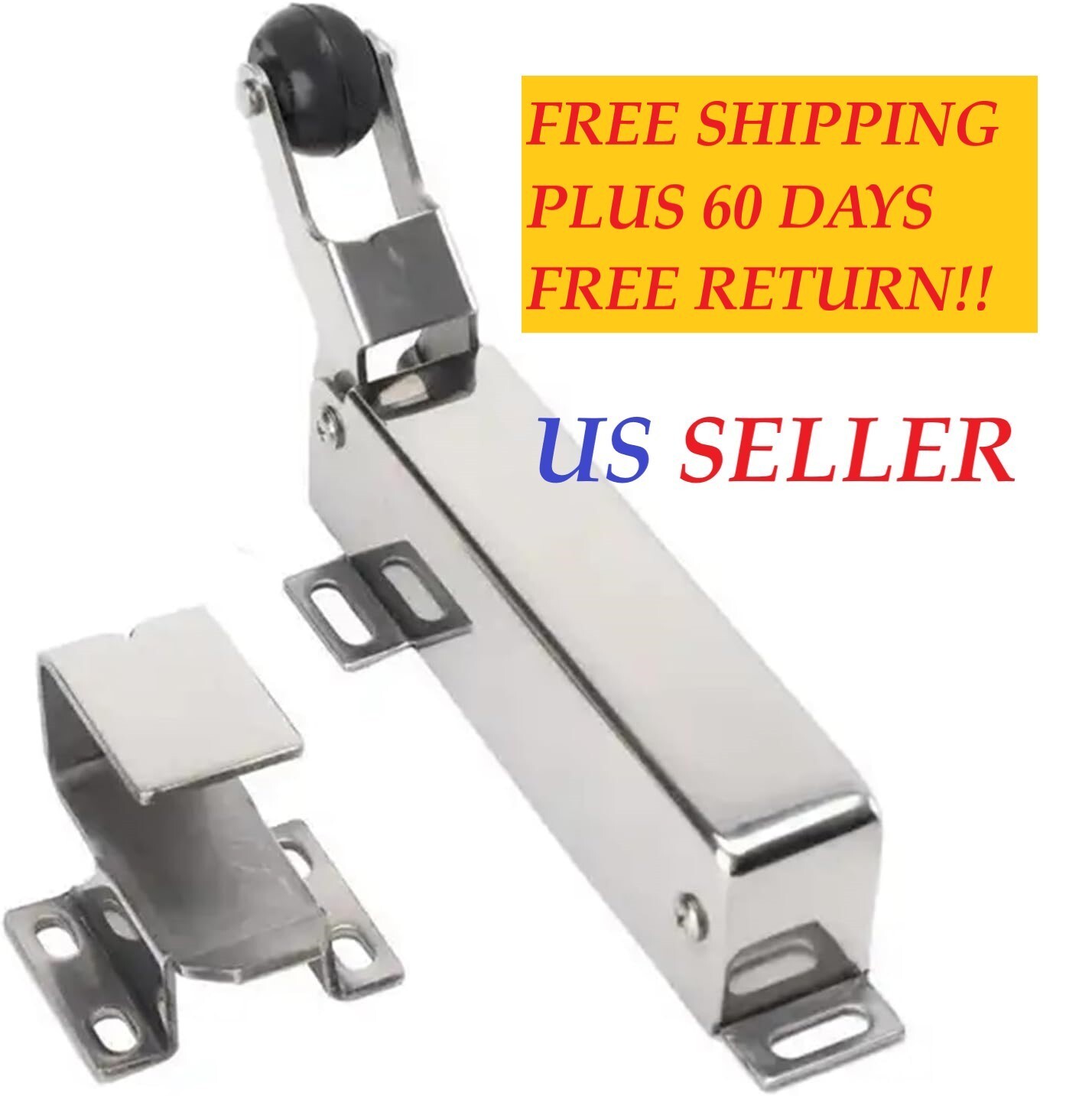 Powerful hydraulic door closer  for walk-in freeze or cooler 304 stainless flush