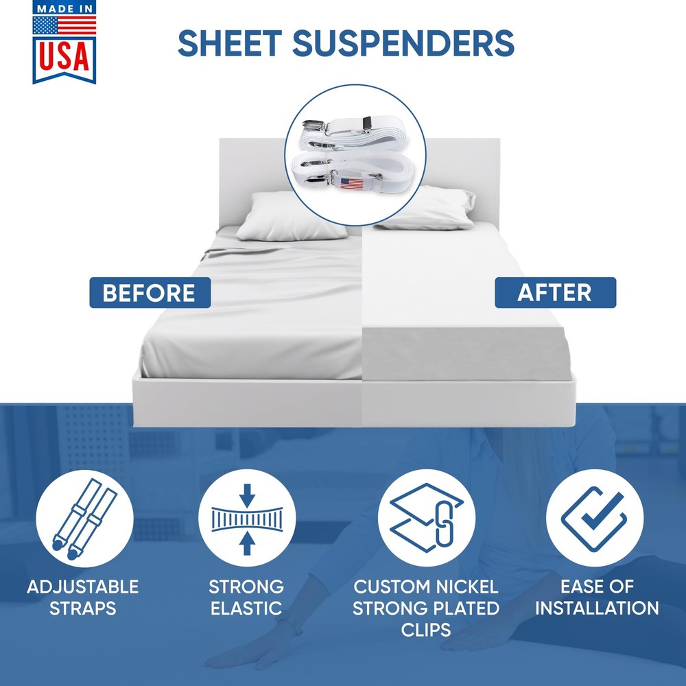 Ultimate Bed Sheet Holder Straps for All Sizes Keeps Sheets Tight and Smooth