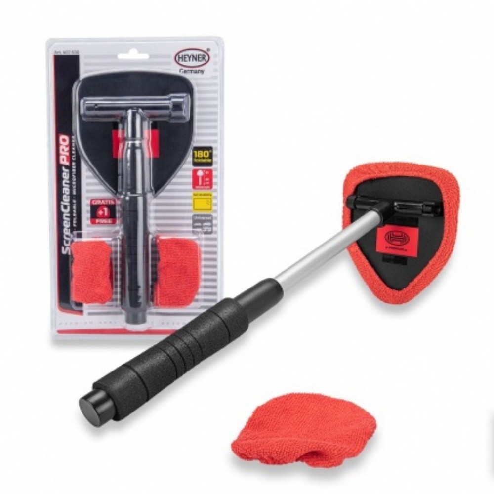 Car Window Cleaner Microfibre Extra Pad Washable Telescopic Handle 407630