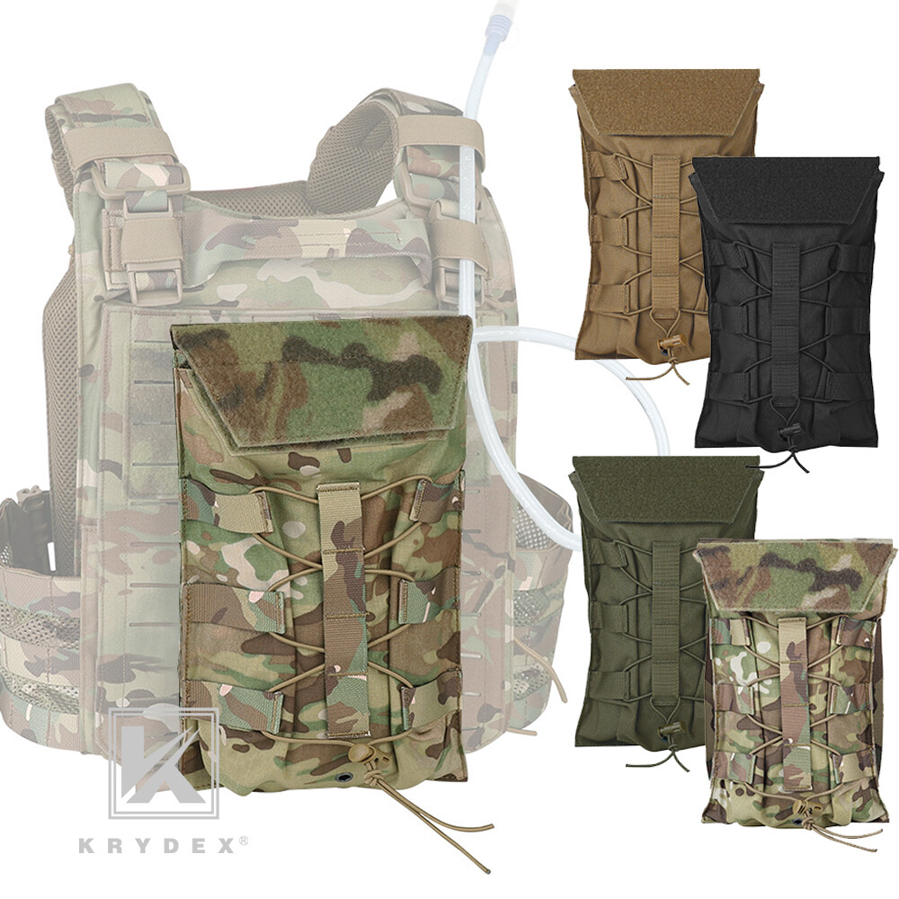 KRYDEX Tactical Hydration Carrier Modular MOLLE Backpack Outdoor Panel for Vest