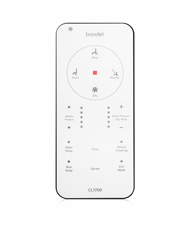 Brondell - ELONGATED CL1700 Bidet Seat with Remote Controlled White Open Box