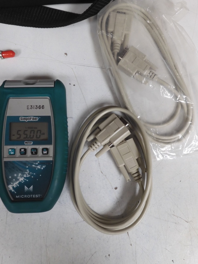 Microtest Simplifiber - w/ 850/1300 source & meter in case w/ acc. - QA52