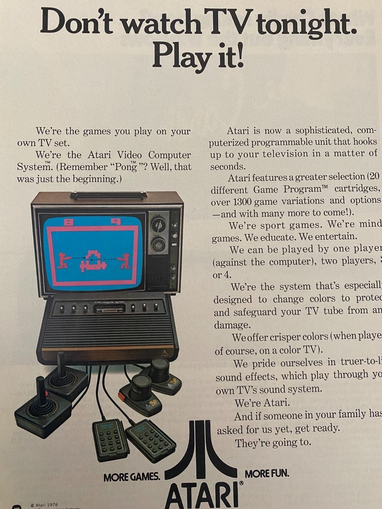 Atari, Full Page Vintage Print Ad