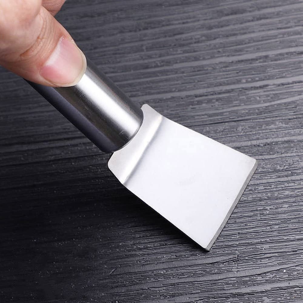 Kitchen Stove Cleaning Brush + Scraper Tool Set, Brass Wire Brushes for Range...