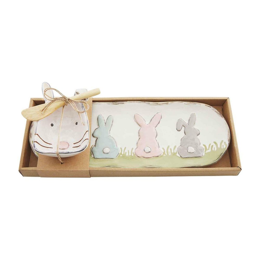 Mudpie - Bunny Tray & Dip Set - 40400025