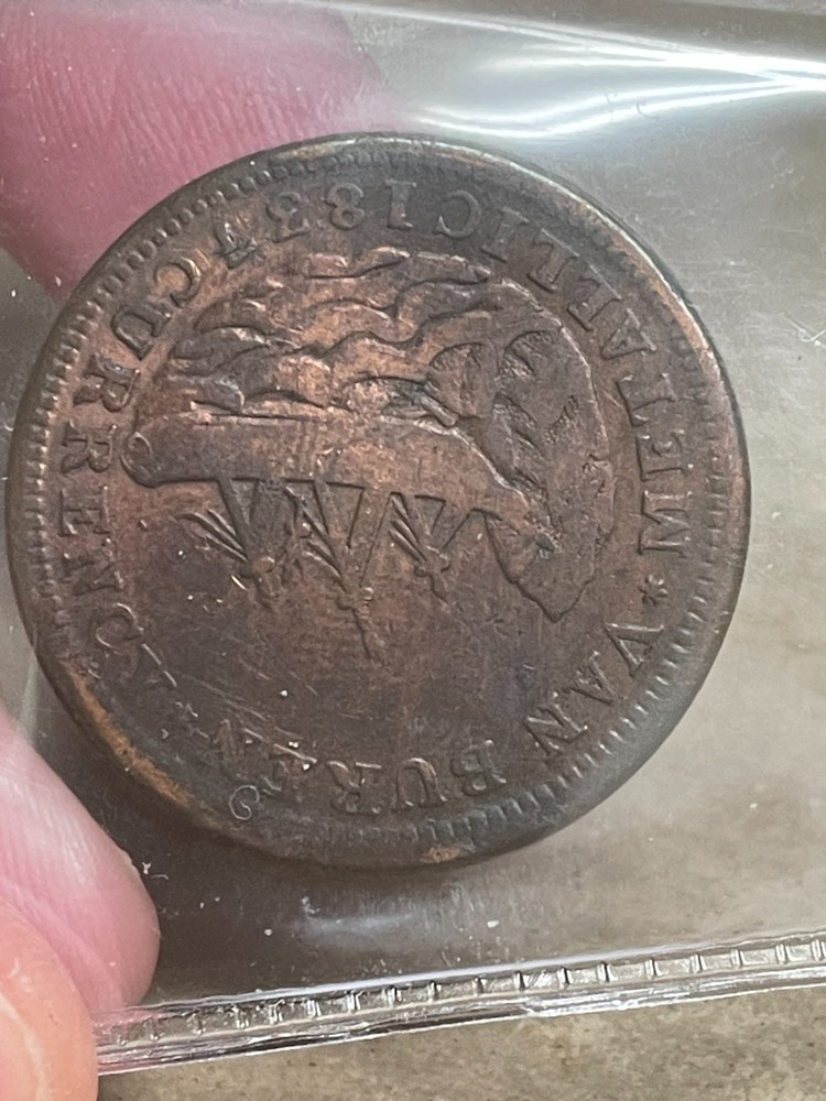 1841 Daniel Webster Hard Times Token Ht#22 Low #64