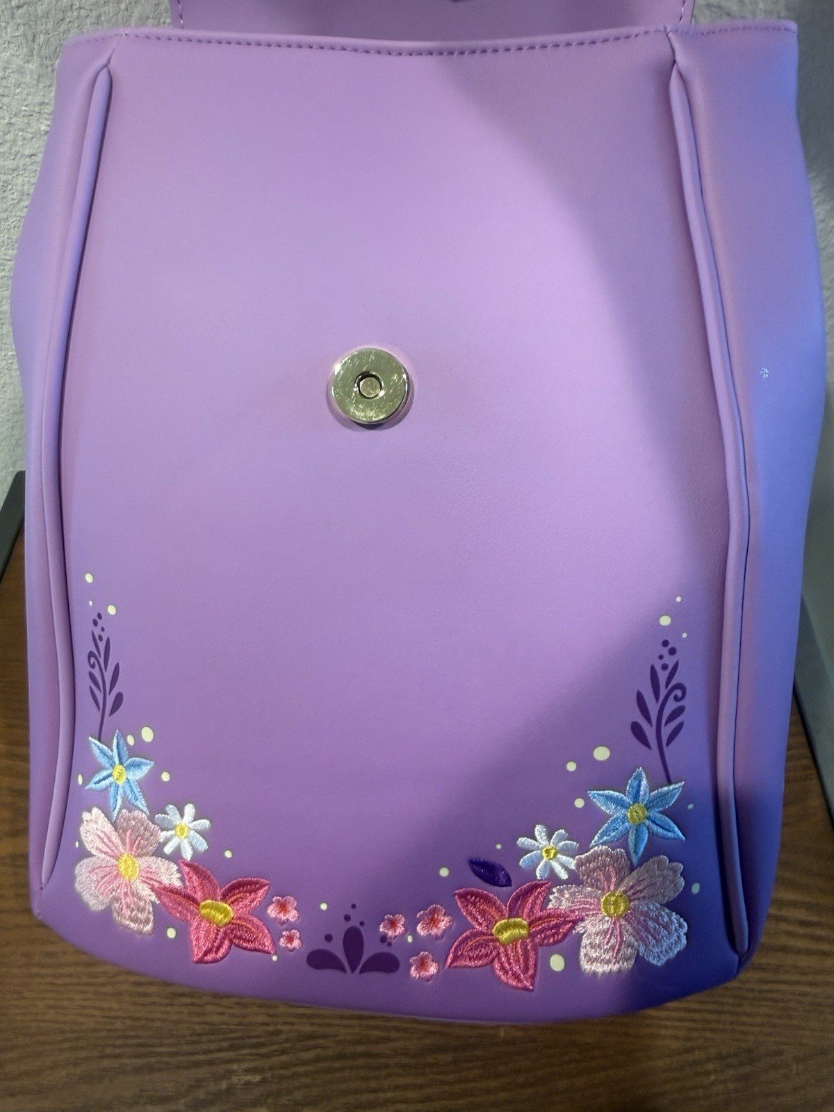 Loungefly Tangled Rapunzel Floral Flap Mini Backpack W/Coin Bag Exclusive NWT