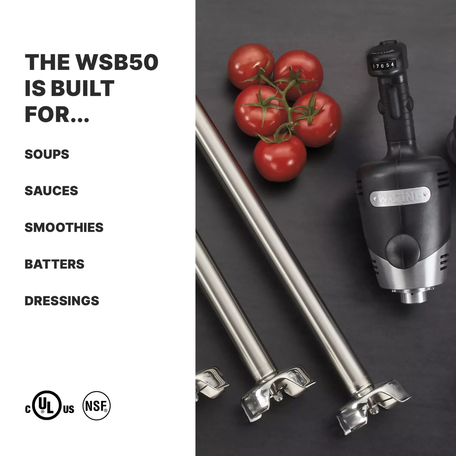 Waring WSB50 12" Variable Speed Heavy Duty Big Stik Immersion Blender