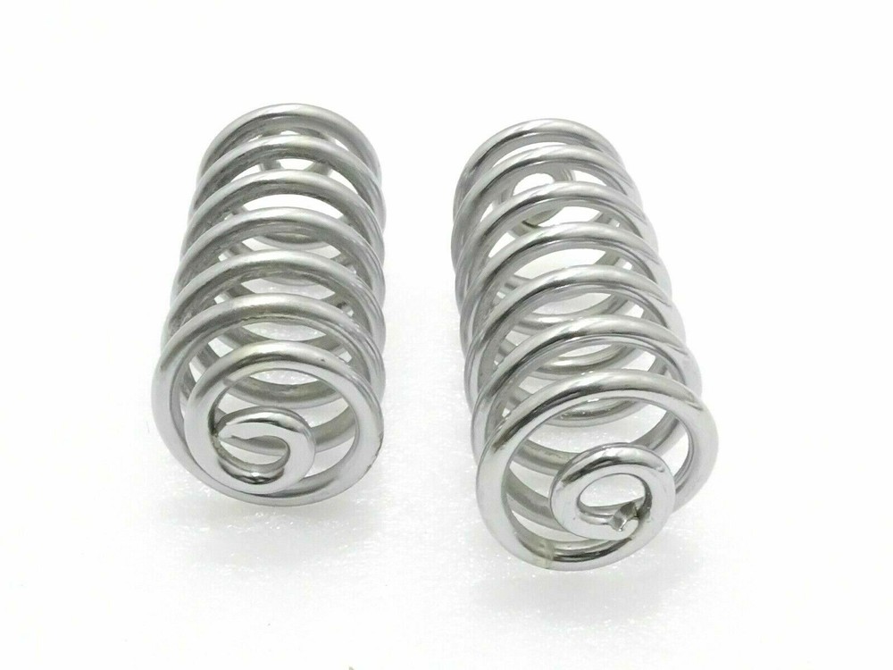 Front Saddle Seat Springs Chrome Pair Motorbikes