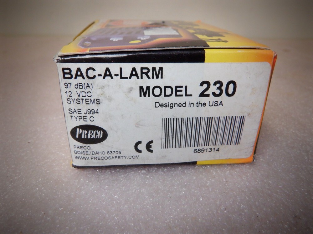PRECO MODEL 230 12 VDC BAC-A-LARM