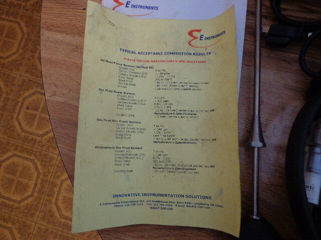 E Instruments Model 1100 Industrial Combustion Analyzer