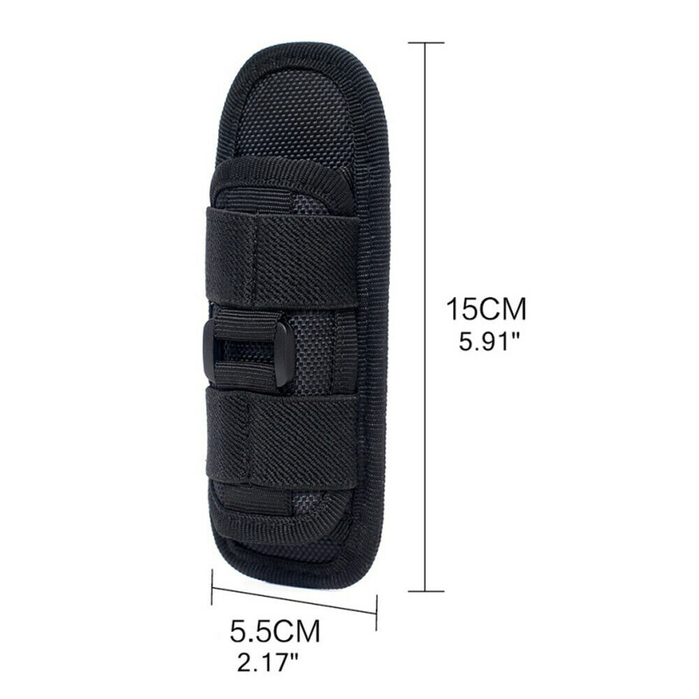 360° Rotatable Tactical LED Flashlight Holster Torch Holder Duty Belt Pouch Case