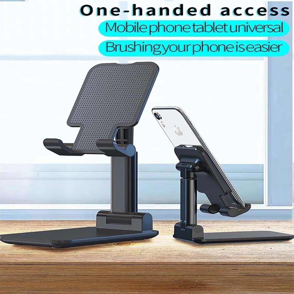 Adjustable Phone / Tablet Desktop Stand Holder Mount. Suits iPhone, Samsung etc