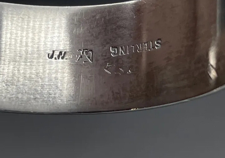 Sterling Silver Napkin Ring name Engraved “Jane” Art Deco