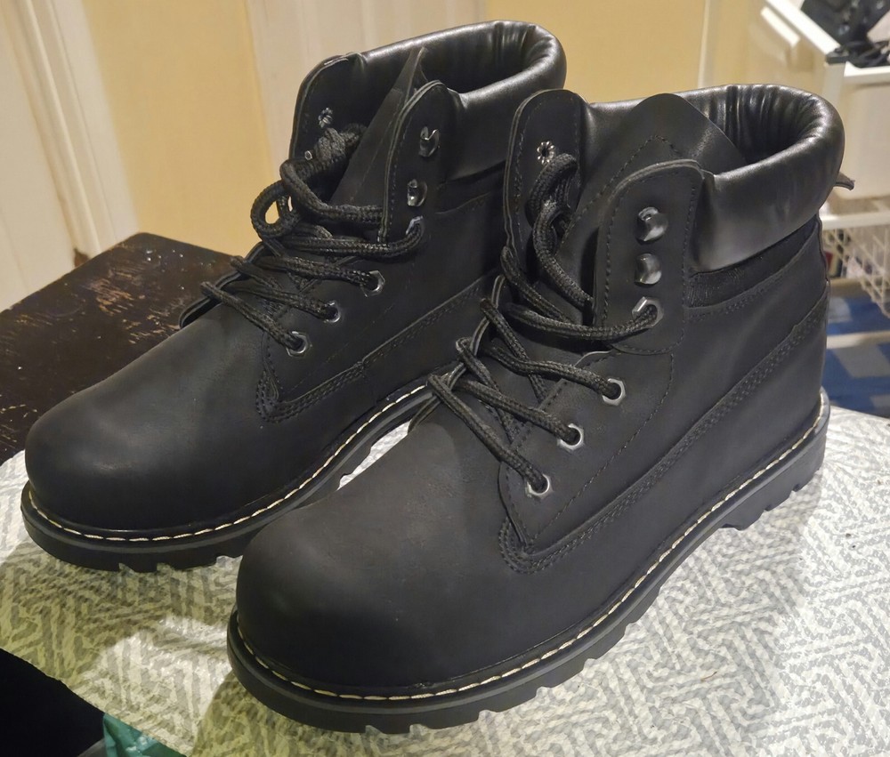 Black Work Boots Mens Size 9-11.5