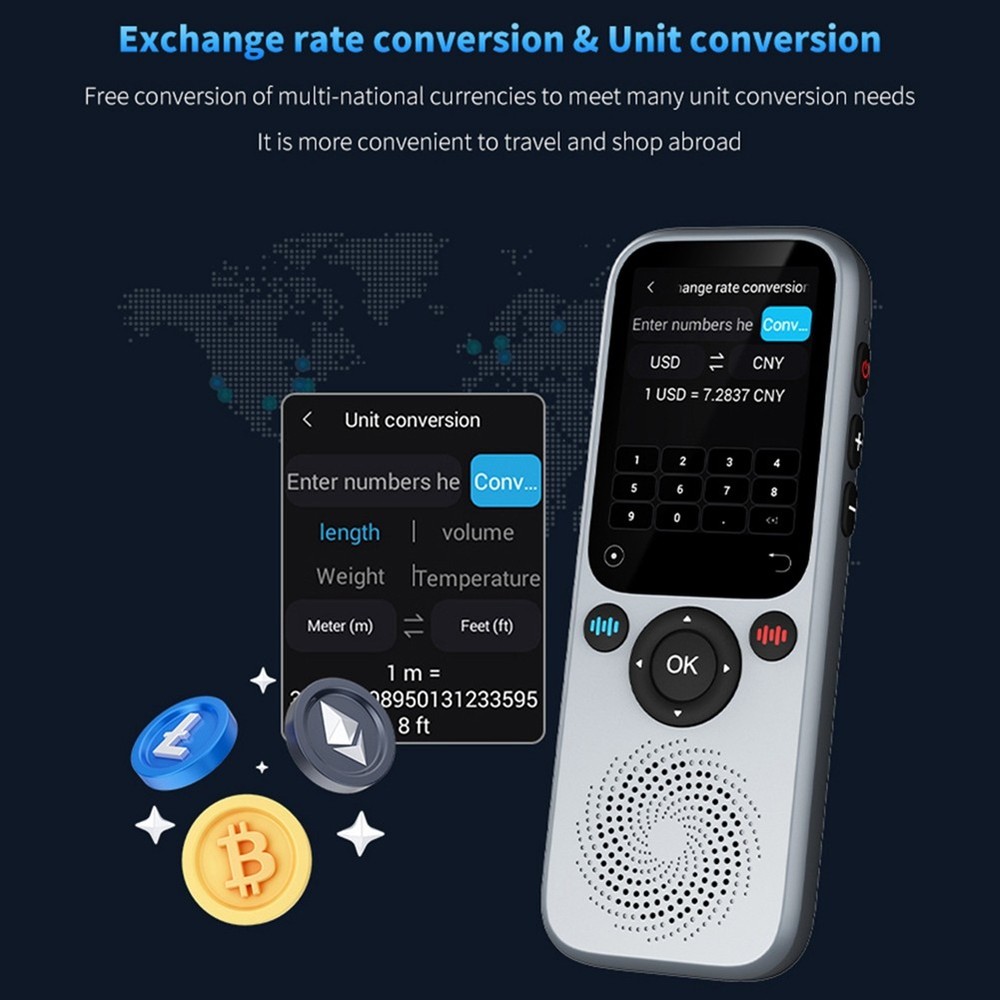 Portable Language Translator Real Time Two Way Translating Device 1388058