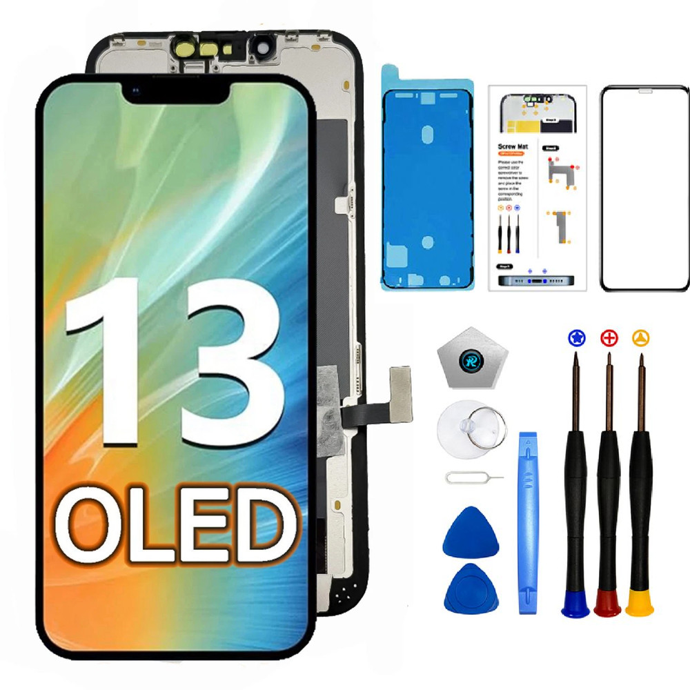 OLED For iPhone 13 Screen Replacement FHD Display Touch Digitizer Repair Kit