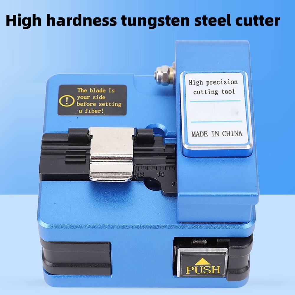 Fiber Hot Melt Cutting Machine Optical Cleaver FTTH Wire Cutter Tool Blue